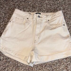 Wild Fable Off-white Cream shorts Super High Rise Rolled Cuff Stretch